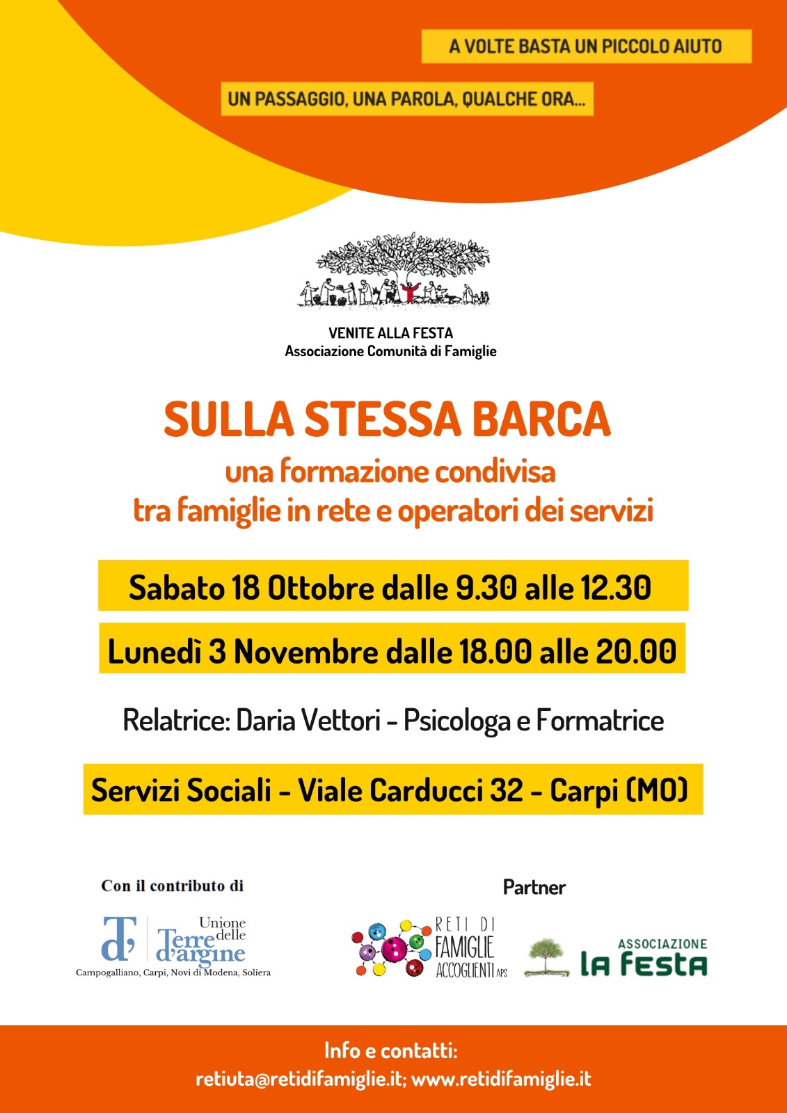 Formazione congiunta UdTA sostegno