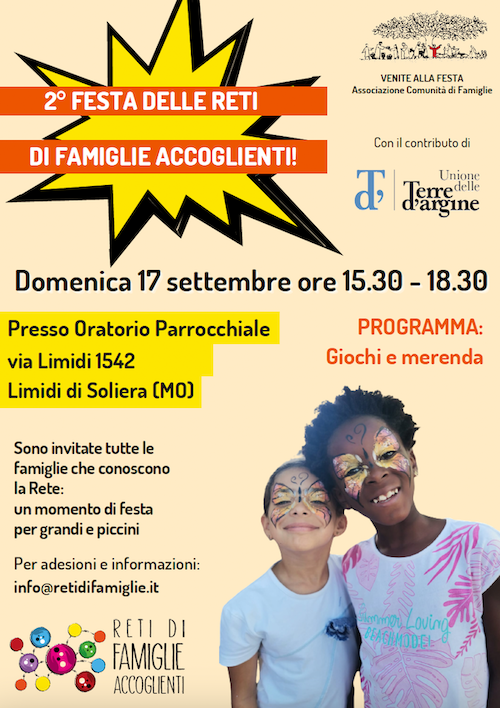 17 settembre - Festa delle Reti di Famiglie Accoglienti